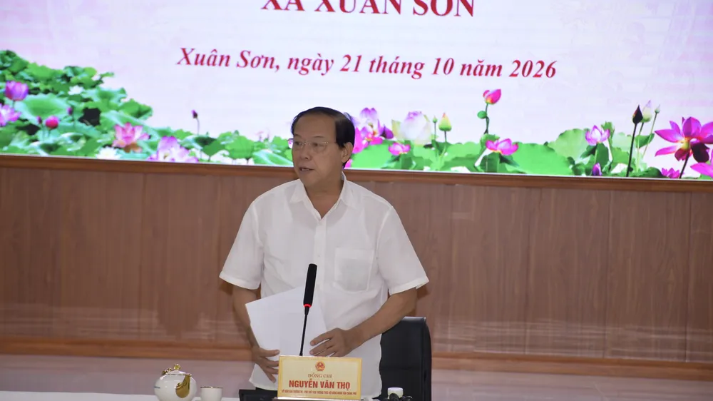 Đồng chí Nguyễn Văn Thọ, Phó Chủ tịch Thường trực HĐND TPHCM phát biểu tại buổi làm việc với xã Xuân Sơn 