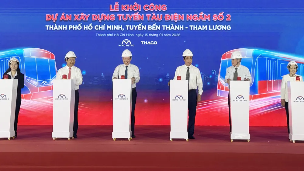 Lễ khởi công dự án Metro số 2 (Bến Thành - Tham Lương). Ảnh: THANH HIỀN