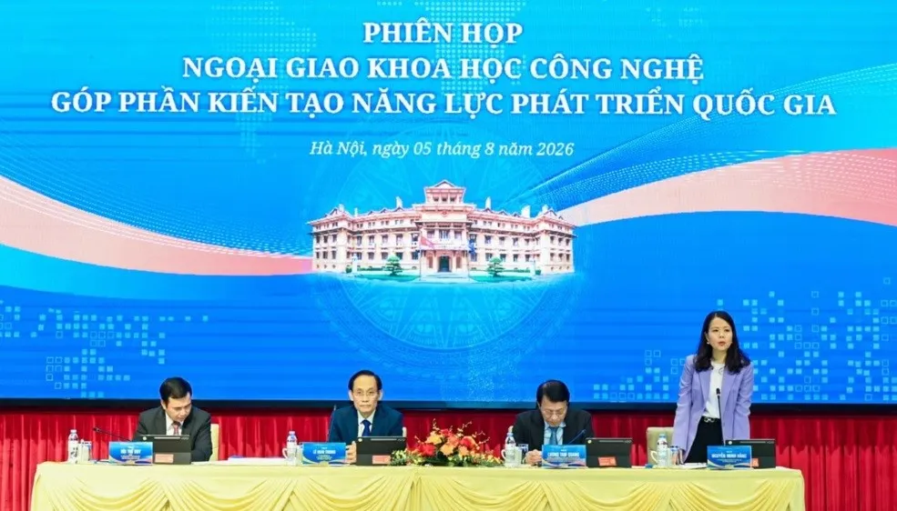 Thứ trưởng Bộ Ngoại giao Nguyễn Minh Hằng phát biểu đề dẫn. Ảnh: Vietnam+