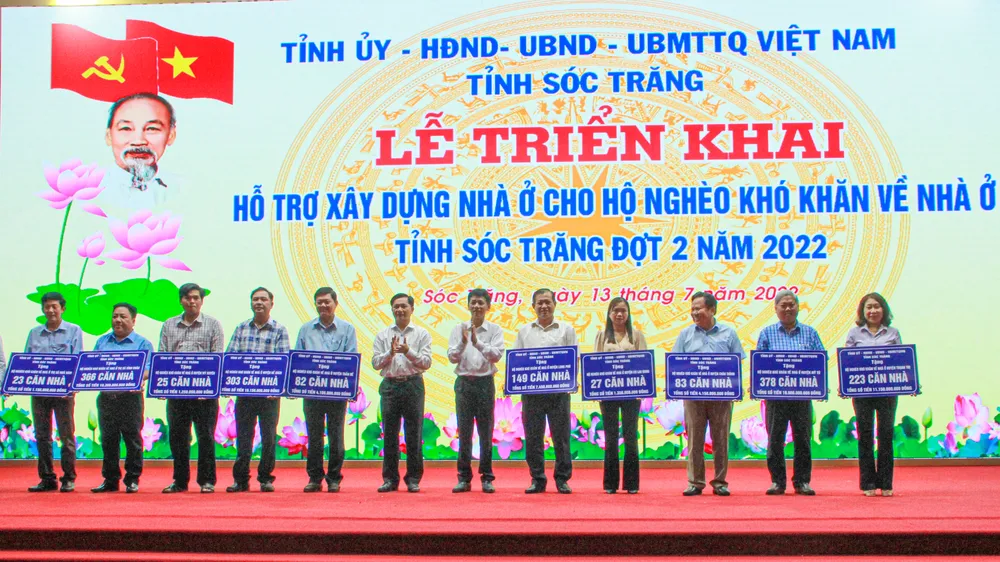 Sóc Trăng tiếp tục hỗ trợ xây dựng 1.663 căn nhà cho người nghèo