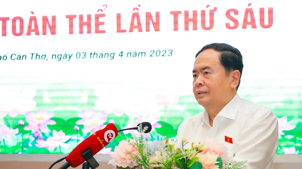Phó Chủ tịch Thường trực Quốc hội Trần Thanh Mẫn phát biểu chỉ đạo tại phiên họp