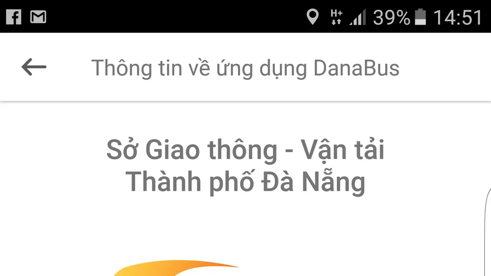 Giao diện ứng dụng DanaBus