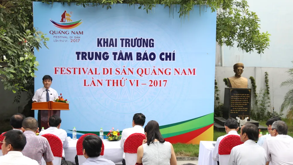 KHai mạc Trung tâm báo chí Quảng Nam Ảnh: NGUYÊN KHÔI