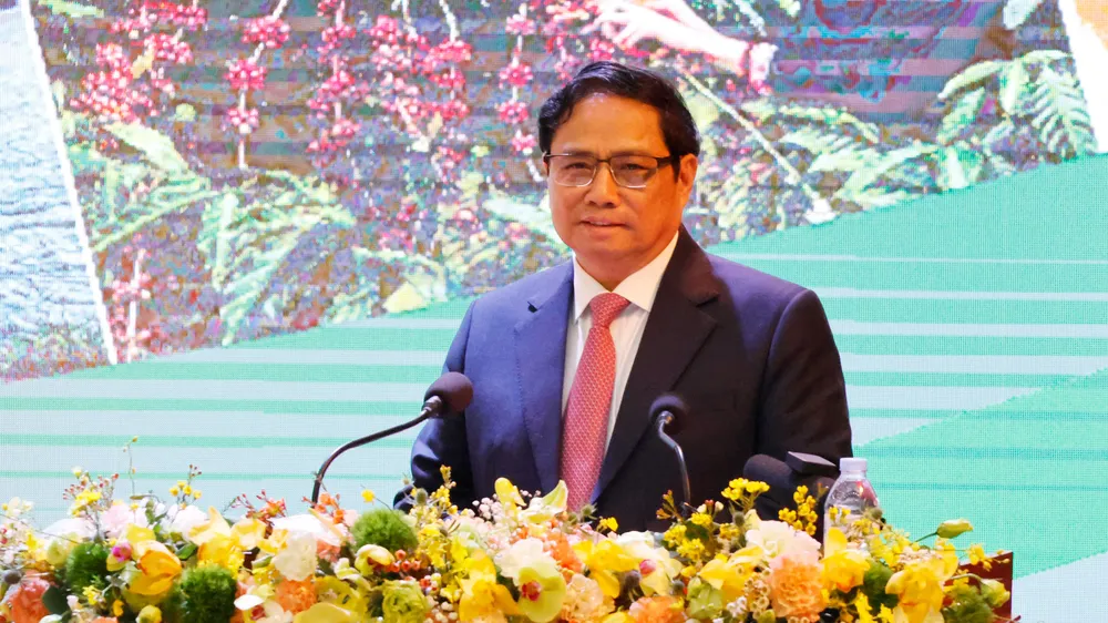 Thủ tướng phát biểu tại hội nghị. Ảnh: ĐOÀN KIÊN