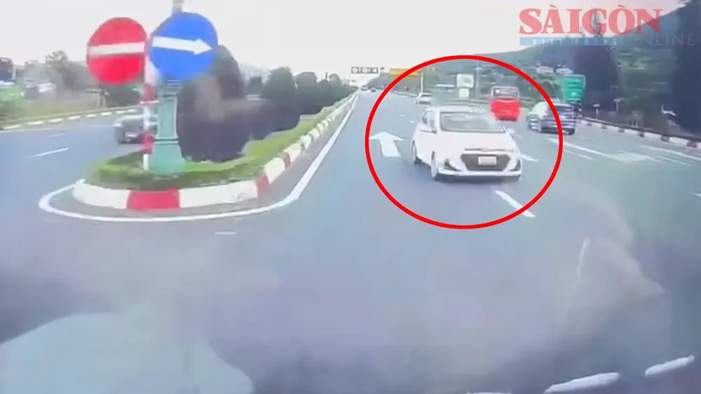 Phạt nữ tài xế chạy ngược chiều trên đường cao tốc Liên Khương - Prenn