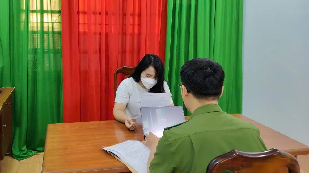 Công an làm việc với N.T.K