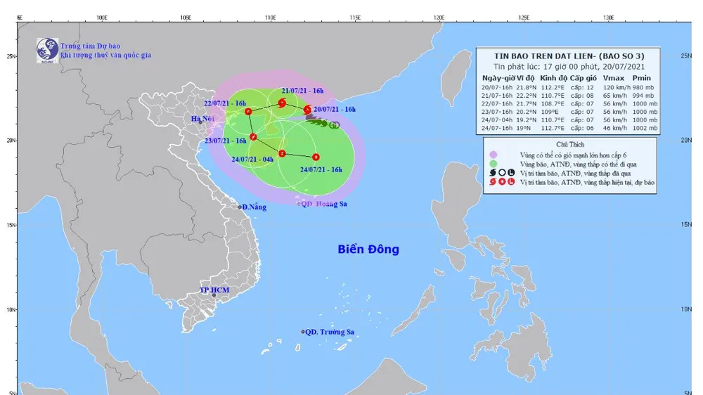 Bão số 3 sẽ vòng trở lại Biển Đông