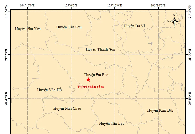 Động đất 4 độ richter gần thủy điện Hòa Bình