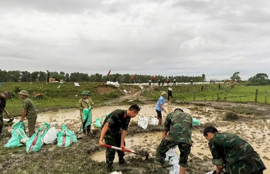 Nước tràn đê ở Đa Hội (Bắc Giang) là đê bối