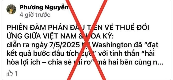Cẩn trọng với thông tin giả về đàm phán thuế