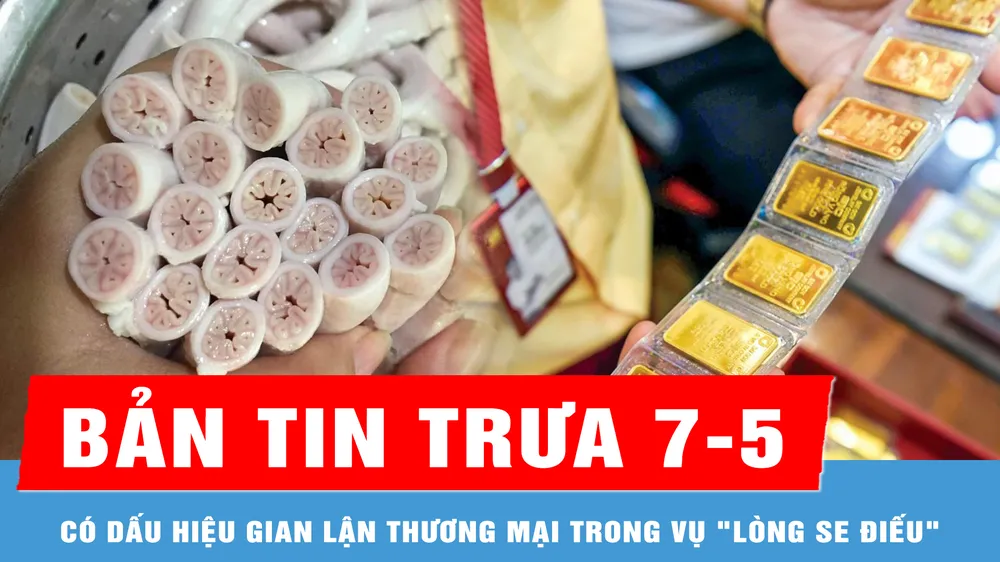 Bản tin trưa 7-5: Có dấu hiệu gian lận thương mại trong vụ "lòng xe điếu"; Giá vàng miếng SJC cao hơn thế giới khoảng 16 triệu đồng/lượng