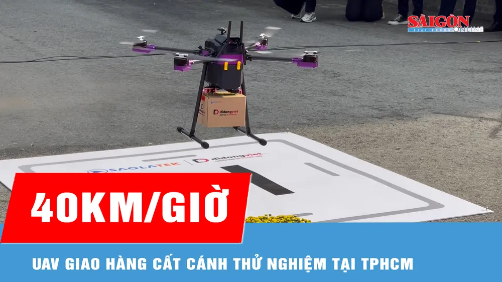 UAV giao hàng cất cánh thử nghiệm tại TPHCM