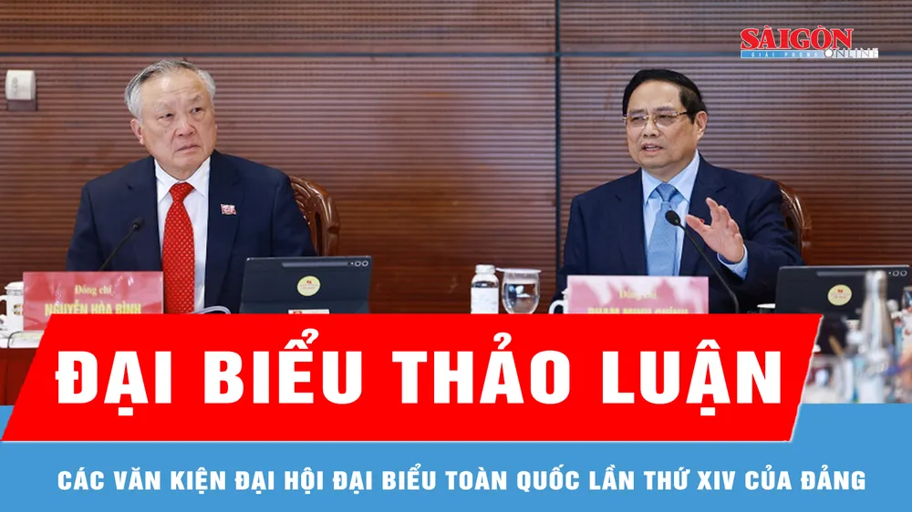 Đại biểu thảo luận các văn kiện Đại hội đại biểu toàn quốc lần thứ XIV của Đảng 