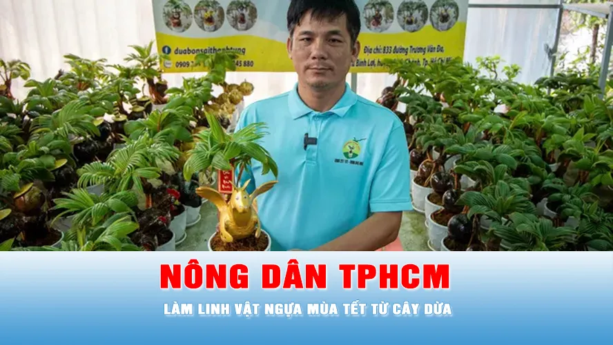 Podcast bản tin tối 20-1: Nông dân TPHCM làm linh vật ngựa mùa Tết từ cây dừa