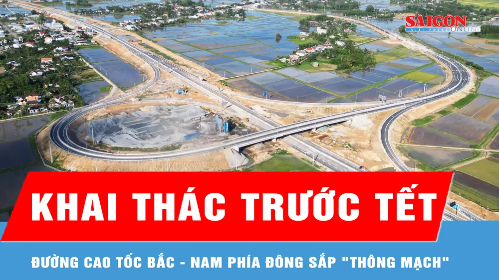 "Chạy đua" thi công đường cao tốc để khai thác trước Tết Nguyên đán Bính Ngọ 