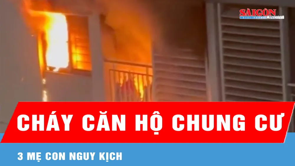 Cháy căn hộ chung cư tại TPHCM, 3 mẹ con nguy kịch