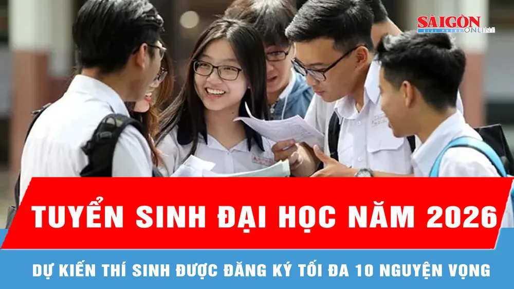 Tuyển sinh đại học năm 2026: Dự kiến thí sinh được đăng ký tối đa 10 nguyện vọng