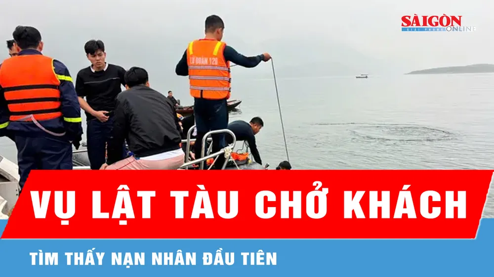 Tìm thấy nạn nhân đầu tiên trong vụ lật tàu ở hồ Thác Bà