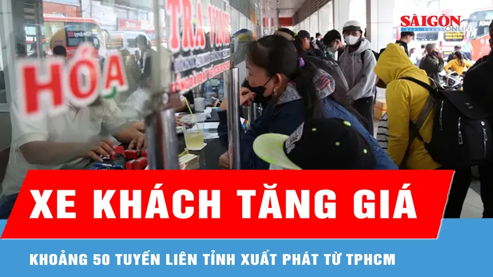 Vé xe khách điều chỉnh tăng từ 5% đến 36% 