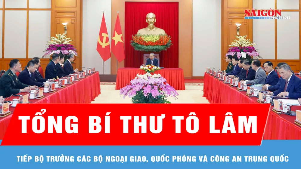 Tổng Bí thư Tô Lâm tiếp Bộ trưởng các Bộ Ngoại giao, Quốc phòng và Công an Trung Quốc