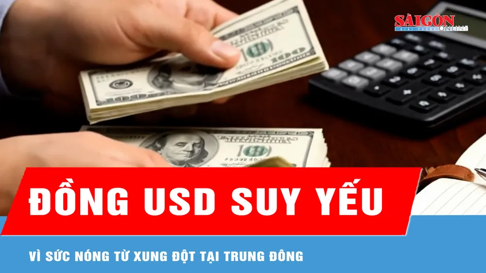 Đồng USD suy yếu vì sức nóng từ xung đột tại Trung Đông 