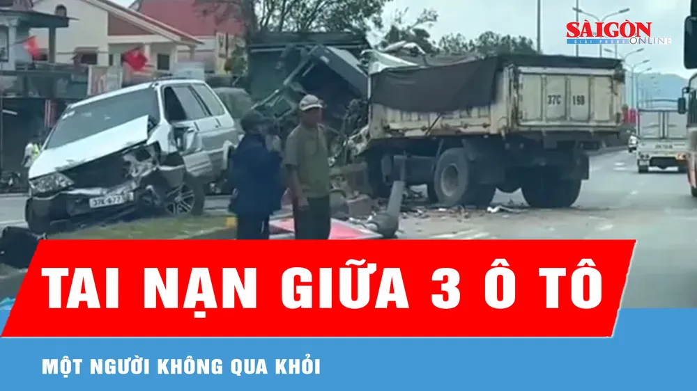 Tai nạn giữa 3 ô tô trên quốc lộ 1A, một người tử vong 