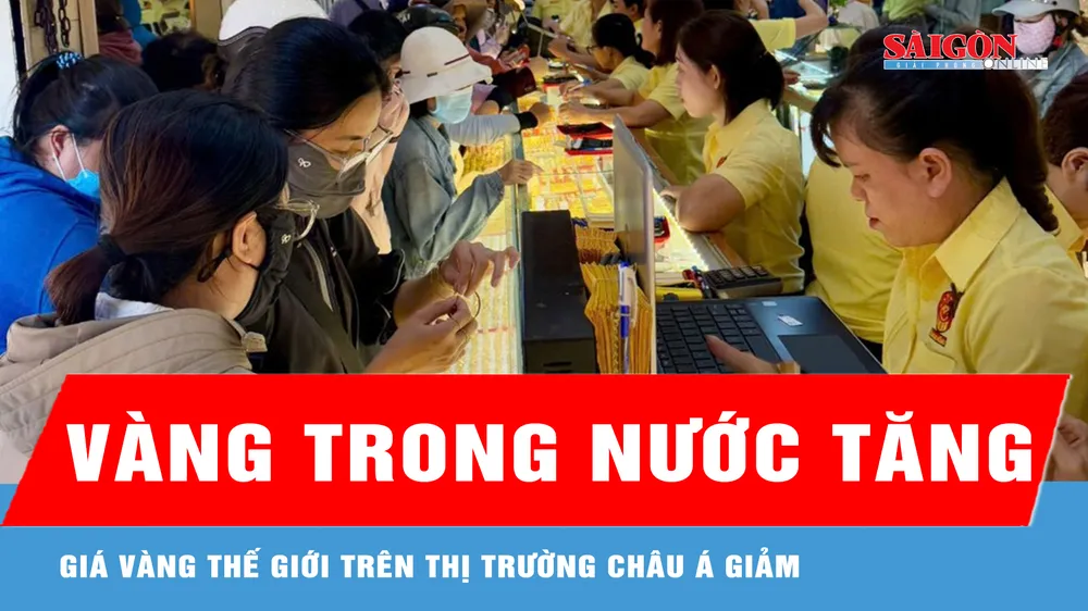 Sáng 24-3, giá vàng trong nước tăng