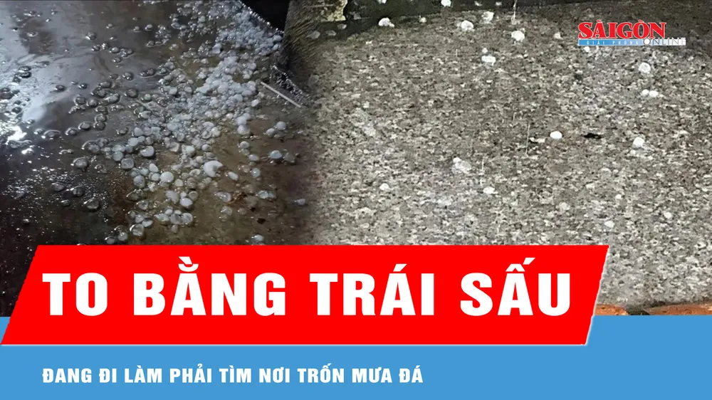 Nhiều nơi ở phía Bắc xuất hiện mưa đá