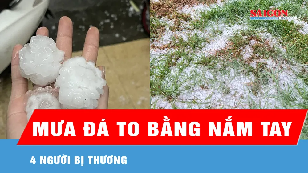 Lào Cai: Mưa đá to bằng nắm tay, 4 người bị thương