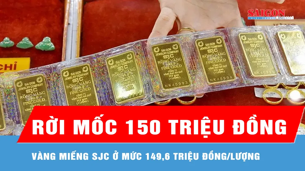 Sáng 8-6, giá vàng giảm 600.000 đồng/lượng 
