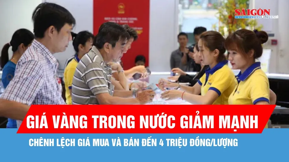 Sáng 17-7, giá vàng trong nước giảm mạnh 