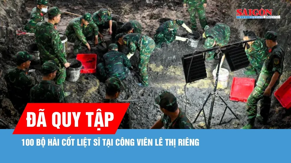Đã quy tập được 100 bộ hài cốt liệt sĩ tại Công viên Lê Thị Riêng