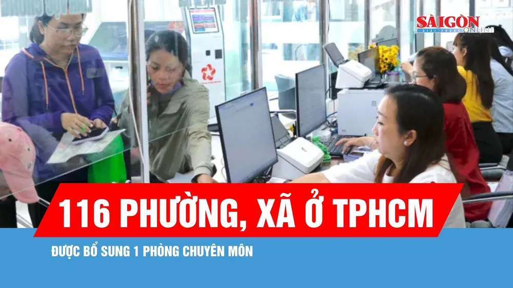 116 phường, xã ở TPHCM được bổ sung 1 phòng chuyên môn