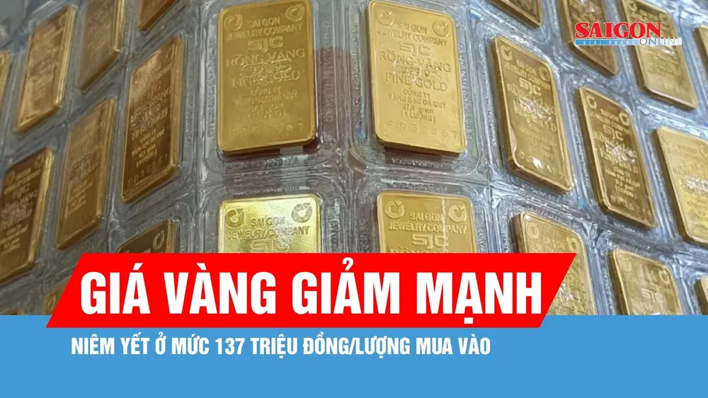 Sáng 23-7: Giá vàng giảm mạnh