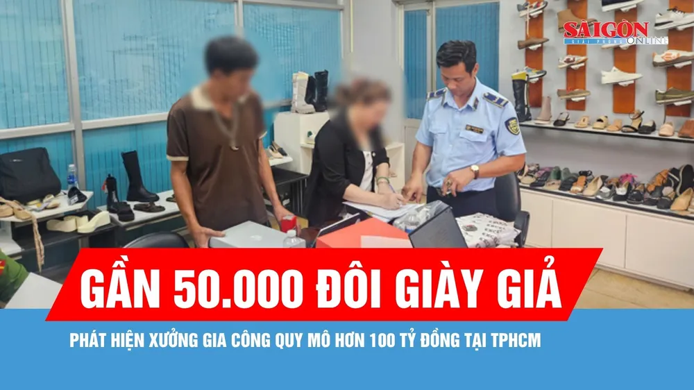 Phát hiện xưởng gia công gần 50.000 đôi giày Nike giả quy mô hơn 100 tỷ đồng tại TPHCM