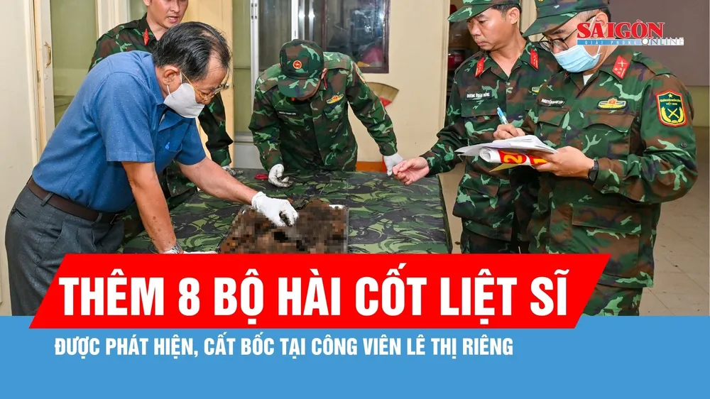 Quy tập thêm 8 bộ hài cốt liệt sĩ tại Công viên Lê Thị Riêng