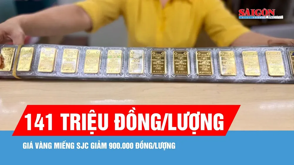 Sáng 1-8, giá vàng trong nước giảm theo đà thế giới