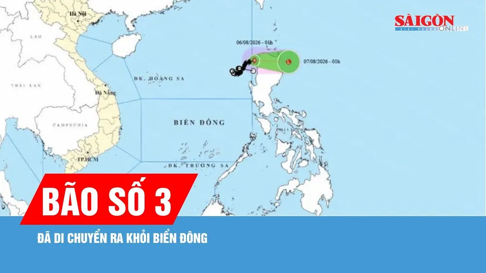 Bão số 3 đã ra khỏi Biển Đông