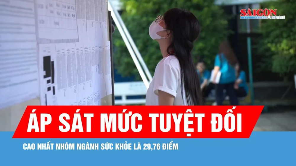 Điểm chuẩn nhóm ngành sức khỏe áp sát mức tuyệt đối