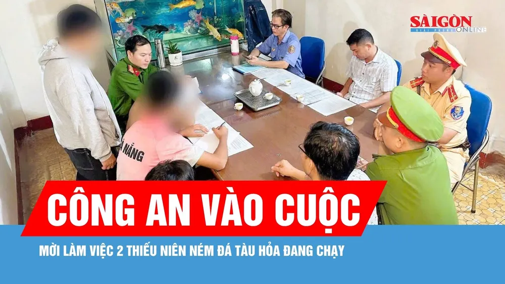 TP Đồng Nai: Ném đá vào tàu hỏa đang chạy, 2 thiếu niên bị mời làm việc