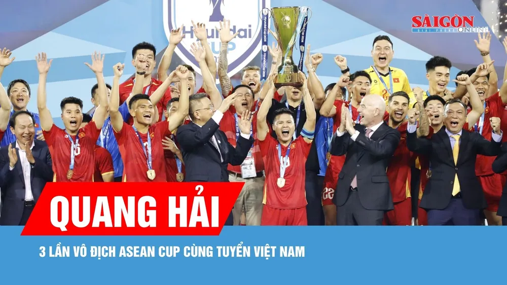 Quang Hải trở thành tuyển thủ Việt Nam đầu tiên 3 lần vô địch ASEAN Cup