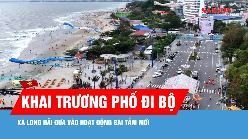 Xã Long Hải khai trương phố đi bộ, kích cầu kinh tế đêm 