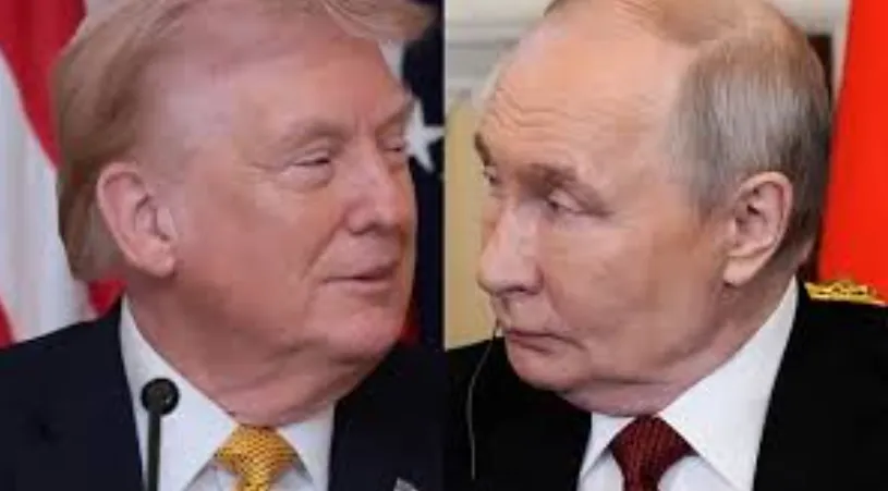 Ảnh ghép Tổng thống Trump và Tổng thống Putin. Ảnh The Destroy News