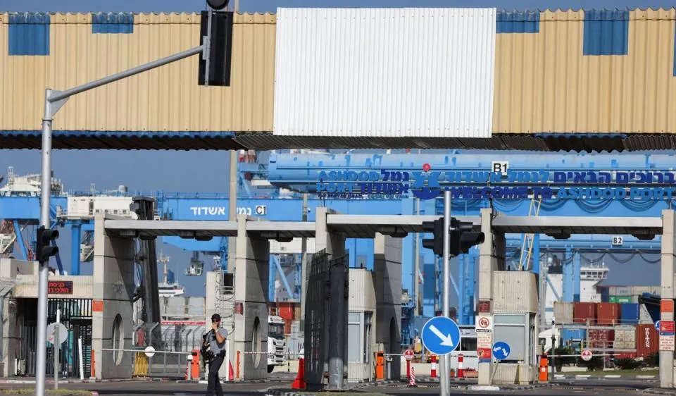 Cửa khẩu Ashdod của Israel. Ảnh: REUTERS 