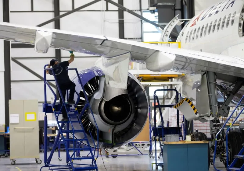 Một xưởng sản xuất máy bay Airbus. Ảnh: REUTERS