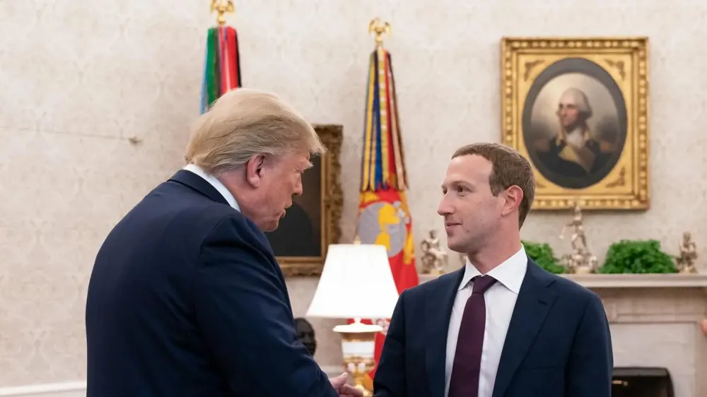 Ông Donald Trump gặp ông Mark Zuckerberg vào năm 2019. Ảnh: DONALD TRUMP/X 