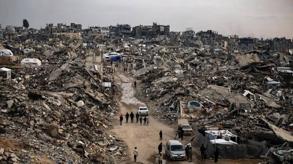 Dải Gaza bị tàn phá trong cuộc xung đột Israel-Hamas. Ảnh: HAITHAM IMAD/EPA-EFE