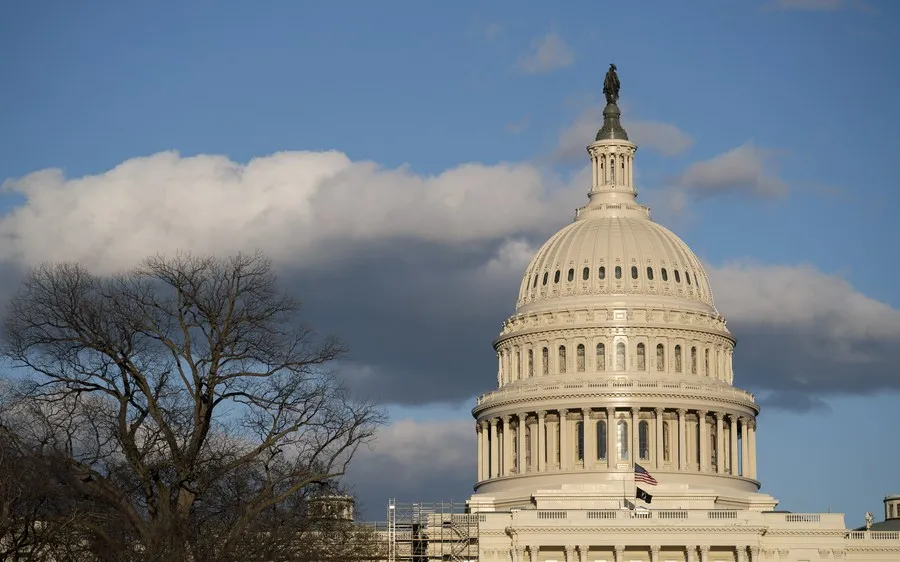 Đồi Capitol, hay còn gọi là Tòa Quốc hội Mỹ. Ảnh: XINHUA