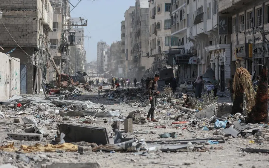 Dải Gaza trong chiến sự. Ảnh: XINHUA 