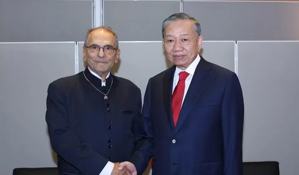 Tổng Bí thư, Chủ tịch nước Tô Lâm gặp Tổng thống Timor Leste José Ramos-Horta. Ảnh: TTXVN 